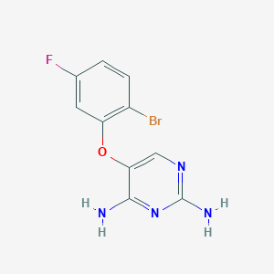 molecular formula C10H8BrFN4O B1452438 5-(2-溴-5-氟苯氧基)嘧啶-2,4-二胺 CAS No. 935534-20-6