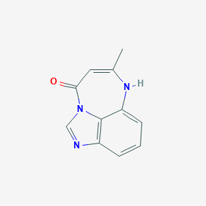 B145244 10-Methyl-1,3,9-triazatricyclo[6.4.1.04,13]trideca-2,4(13),5,7,10-pentaen-12-one CAS No. 137654-51-4