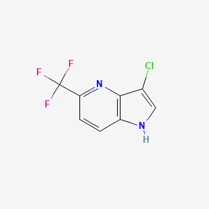molecular formula C8H4ClF3N2 B1452446 3-氯-5-(三氟甲基)-1H-吡咯并[3,2-b]吡啶 CAS No. 1190312-01-6