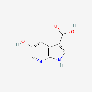 molecular formula C8H6N2O3 B1452447 5-hydroxy-1H-pyrrolo[2,3-b]pyridine-3-carboxylic acid CAS No. 1190317-55-5