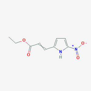 molecular formula C9H10N2O4 B14524478 Ethyl 3-(5-nitro-1H-pyrrol-2-yl)prop-2-enoate CAS No. 62427-35-4