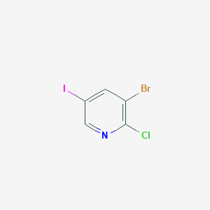 molecular formula C5H2BrClIN B1452450 3-溴-2-氯-5-碘吡啶 CAS No. 1211586-80-9