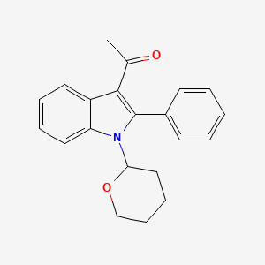 molecular formula C21H21NO2 B14524511 Ethanone, 1-[2-phenyl-1-(tetrahydro-2H-pyran-2-yl)-1H-indol-3-yl]- CAS No. 62367-65-1