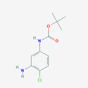 molecular formula C11H15ClN2O2 B1452454 叔丁基（3-氨基-4-氯苯基）氨基甲酸酯 CAS No. 885270-73-5