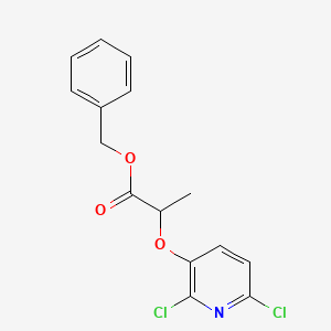 molecular formula C15H13Cl2NO3 B14524588 Benzyl 2-[(2,6-dichloropyridin-3-yl)oxy]propanoate CAS No. 62804-82-4