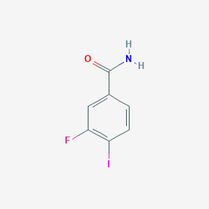 molecular formula C7H5FINO B1452481 3-氟-4-碘苯甲酰胺 CAS No. 1261744-58-4