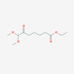 molecular formula C11H20O5 B14524853 Ethyl 7,7-dimethoxy-6-oxoheptanoate CAS No. 62752-85-6