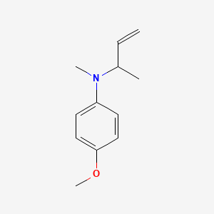 molecular formula C12H17NO B14524858 Benzenamine, 4-methoxy-N-methyl-N-(1-methyl-2-propenyl)- CAS No. 62378-89-6