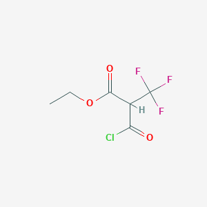 molecular formula C6H6ClF3O3 B14524882 Ethyl 2-(chlorocarbonyl)-3,3,3-trifluoropropanoate CAS No. 62935-53-9