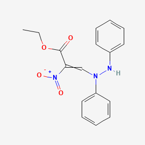 molecular formula C17H17N3O4 B14524915 Ethyl 3-(1,2-diphenylhydrazinyl)-2-nitroprop-2-enoate CAS No. 62812-59-3