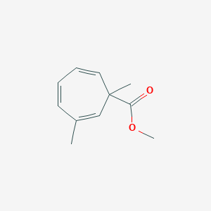 molecular formula C11H14O2 B14524995 Methyl 1,3-dimethylcyclohepta-2,4,6-triene-1-carboxylate CAS No. 62360-27-4