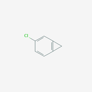 molecular formula C7H5Cl B14525031 Bicyclo[4.1.0]hepta-1,3,5-triene, 3-chloro- CAS No. 62411-98-7