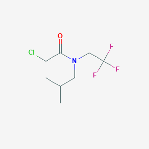 molecular formula C8H13ClF3NO B1452505 2-氯-N-(2-甲基丙基)-N-(2,2,2-三氟乙基)乙酰胺 CAS No. 1184088-09-2