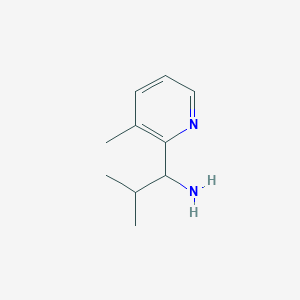 molecular formula C10H16N2 B1452506 2-Methyl-1-(3-methylpyridin-2-yl)propan-1-amine CAS No. 1250114-37-4