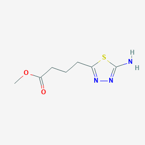 molecular formula C7H11N3O2S B1452507 Methyl 4-(5-amino-1,3,4-thiadiazol-2-yl)butanoate CAS No. 227958-77-2