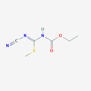 molecular formula C6H9N3O2S B14525126 Ethyl [(cyanoamino)(methylsulfanyl)methylidene]carbamate CAS No. 62808-03-1