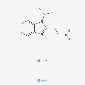 molecular formula C12H19Cl2N3 B1452514 2-(1-Isopropyl-1H-benzo[d]imidazol-2-yl)ethanamine dihydrochloride CAS No. 1324077-08-8