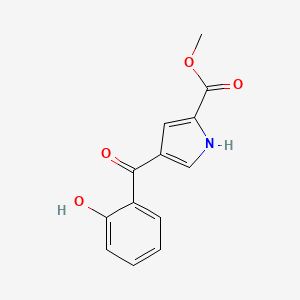 molecular formula C13H11NO4 B14525194 Methyl 4-(2-hydroxybenzoyl)-1H-pyrrole-2-carboxylate CAS No. 62484-63-3