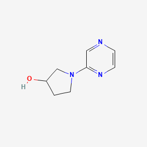 molecular formula C8H11N3O B1452529 1-吡嗪-2-基-吡咯烷-3-醇 CAS No. 1261236-01-4