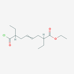 molecular formula C14H23ClO3 B14525290 Ethyl 7-(chlorocarbonyl)-2-ethylnon-4-enoate CAS No. 62456-86-4