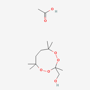 molecular formula C13H26O7 B14525360 Acetic acid;(3,6,6,9,9-pentamethyl-1,2,4,5-tetraoxonan-3-yl)methanol CAS No. 62331-33-3