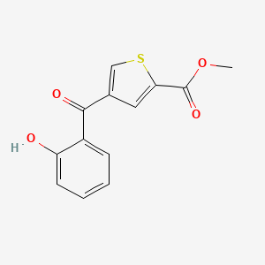 molecular formula C13H10O4S B14525427 Methyl 4-(2-hydroxybenzoyl)thiophene-2-carboxylate CAS No. 62484-74-6