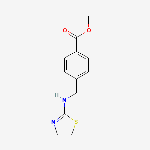 molecular formula C12H12N2O2S B14525478 Benzoic acid, 4-[(2-thiazolylamino)methyl]-, methyl ester CAS No. 62642-69-7