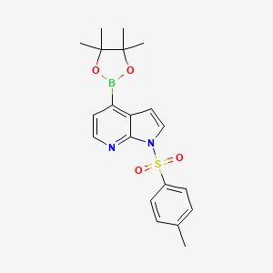 molecular formula C20H23BN2O4S B1452549 4-(4,4,5,5-四甲基-1,3,2-二氧杂硼环-2-基)-1-甲苯磺酰基-1H-吡咯并[2,3-b]吡啶 CAS No. 916176-50-6