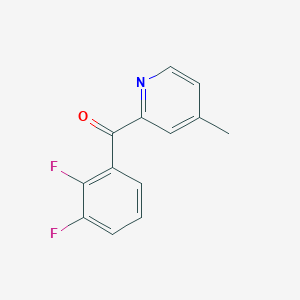 molecular formula C13H9F2NO B1452552 2-(2,3-二氟苯甲酰)-4-甲基吡啶 CAS No. 1187170-98-4