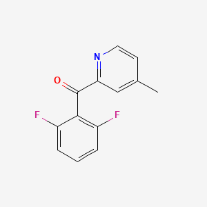 B1452554 2-(2,6-Difluorobenzoyl)-4-methylpyridine CAS No. 1187170-46-2