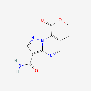 molecular formula C10H8N4O3 B1452557 13-氧代-12-氧杂-2,3,7-三氮杂三环[7.4.0.0^{2,6}]十三-1(9),3,5,7-四烯-5-甲酰胺 CAS No. 1221722-40-2