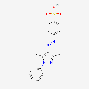 4-[(E)-(3,5-Dimethyl-1-phenyl-1H-pyrazol-4-yl)diazenyl]benzene-1-sulfonic acid