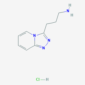 molecular formula C9H13ClN4 B1452558 3-{[1,2,4]三唑并[4,3-a]吡啶-3-基}丙-1-胺盐酸盐 CAS No. 1224170-44-8