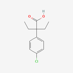 molecular formula C12H15ClO2 B1452563 2-(4-氯苯基)-2-乙基丁酸 CAS No. 92960-29-7