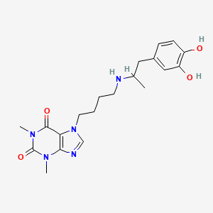 7-(4-((3-(3,4-Dihydroxyphenyl)-2-propyl)amino)butyl)theophylline