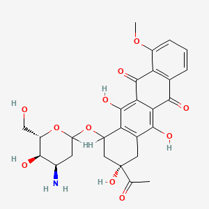 5,12-Naphthacenedione, 8-acetyl-10-((3-amino-2,3-dideoxy-alpha-L-ribo-hexopyranosyl)oxy)-7,8,9,10-tetrahydro-6,8,11-trihydroxy-1-methoxy-, (8S-cis)-