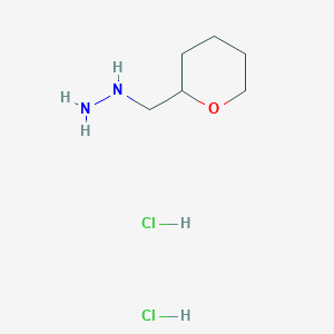 molecular formula C6H16Cl2N2O B1452564 (氧杂-2-基甲基)肼二盐酸盐 CAS No. 1240527-93-8