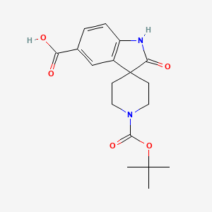 B1452567 1'-(Tert-butoxycarbonyl)-2-oxospiro[indoline-3,4'-piperidine]-5-carboxylic acid CAS No. 946135-52-0