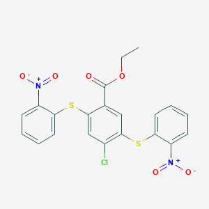 Ethyl 4-chloro-2,5-bis[(2-nitrophenyl)sulfanyl]benzoate