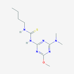 N-Butyl-N'-[4-(dimethylamino)-6-methoxy-1,3,5-triazin-2-yl]thiourea