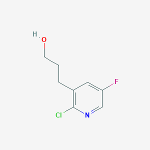 molecular formula C8H9ClFNO B1452573 3-(2-氯-5-氟吡啶-3-基)丙醇-1 CAS No. 1228666-38-3