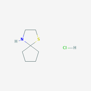B1452577 1-Thia-4-azaspiro[4.4]nonane hydrochloride CAS No. 1221792-36-4