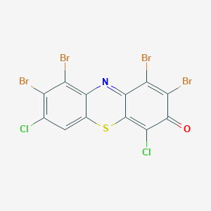 1,2,8,9-Tetrabromo-4,7-dichloro-3H-phenothiazin-3-one