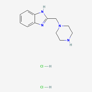 molecular formula C12H18Cl2N4 B1452578 2-(哌嗪-1-基甲基)-1H-苯并咪唑二盐酸盐 CAS No. 1177362-39-8