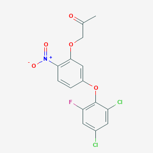 1-[5-(2,4-Dichloro-6-fluorophenoxy)-2-nitrophenoxy]propan-2-one