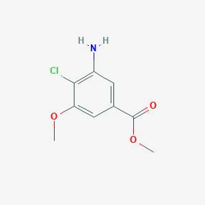 molecular formula C9H10ClNO3 B1452583 3-氨基-4-氯-5-甲氧基苯甲酸甲酯 CAS No. 63603-10-1
