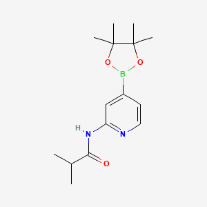 molecular formula C15H23BN2O3 B1452584 N-(4-(4,4,5,5-四甲基-1,3,2-二氧杂硼环-2-基)吡啶-2-基)异丁酰胺 CAS No. 1286230-84-9
