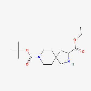 molecular formula C16H28N2O4 B1452585 8-叔丁基 3-乙基 2,8-二氮杂螺[4.5]癸烷-3,8-二羧酸酯 CAS No. 203934-60-5