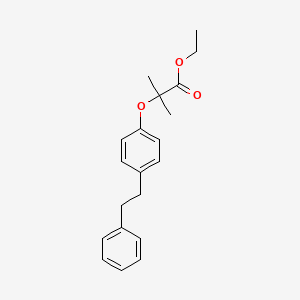 molecular formula C20H24O3 B14525892 Ethyl 2-methyl-2-[4-(2-phenylethyl)phenoxy]propanoate CAS No. 62402-49-7