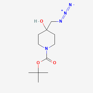 molecular formula C11H20N4O3 B1452592 叔丁基 4-(叠氮甲基)-4-羟基哌啶-1-羧酸酯 CAS No. 863561-68-6